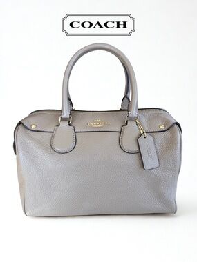 COACH Bennett Satchel in Pebble Leather Taupe F36672 - Excellent Condition